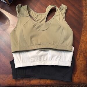 Syrokan Women's‎ Sports Bra Racerback Comfort Padded Large Workout Yoga lot / 3